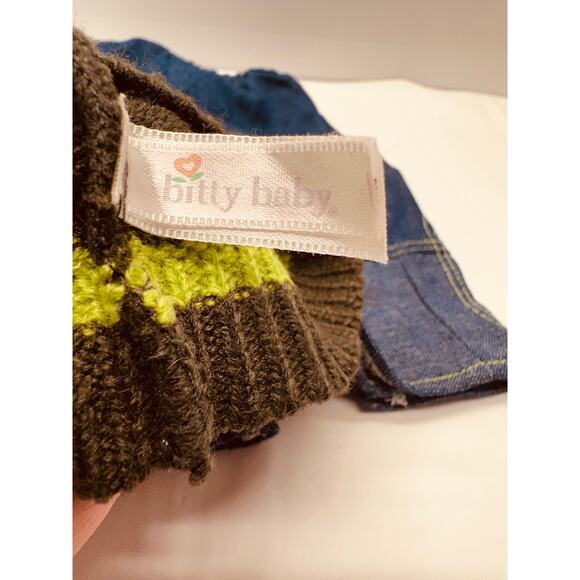 American Girl Bitty Baby Doll Gray Sweater and Jean Outfit 2 Piece Set - Picture 6 of 7